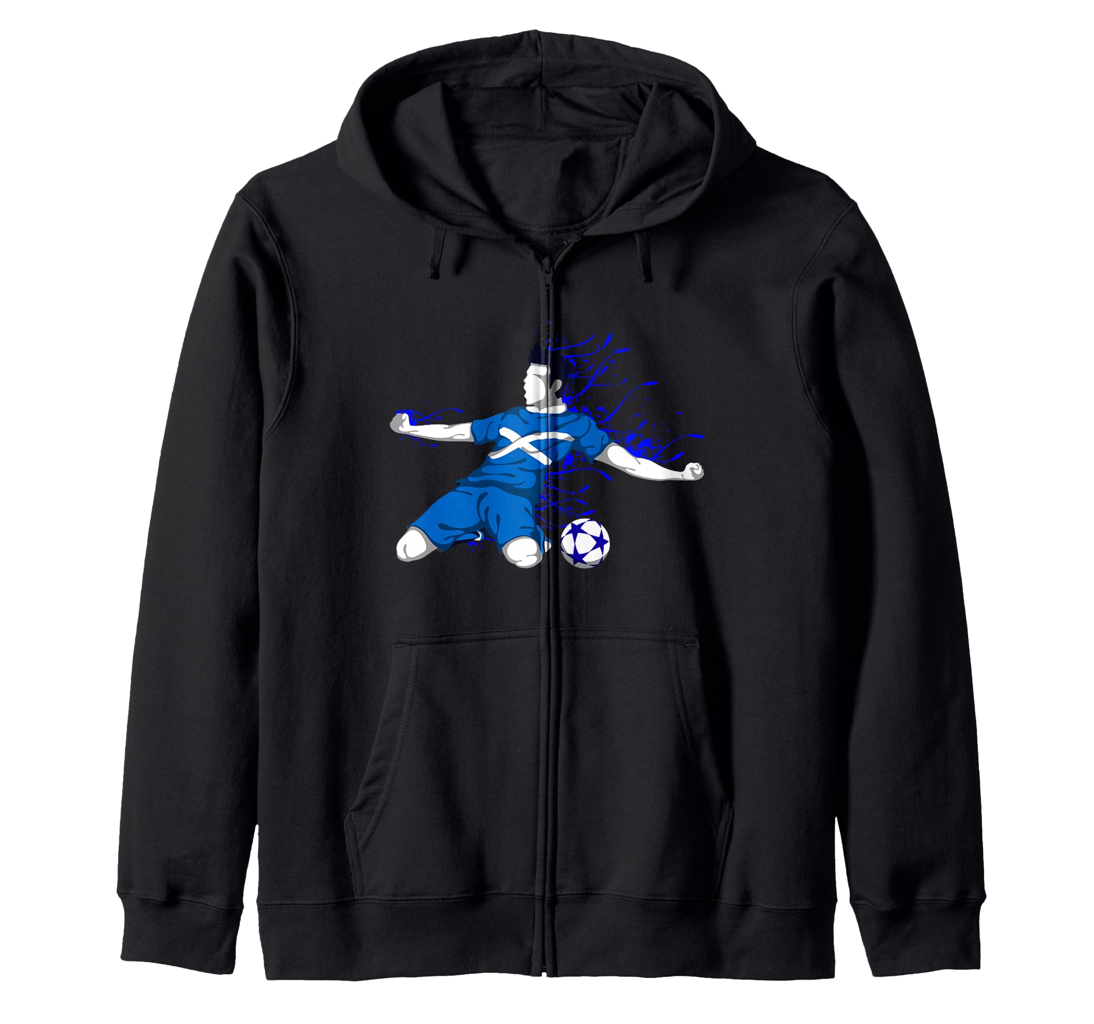Scotland Soccer Fans Jersey Scottish Football Lovers Sport Zip Hoodie