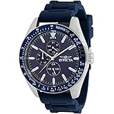 Invicta Men's Aviator 45mm Silicone Quartz Watch, Blue (Model: 38401)