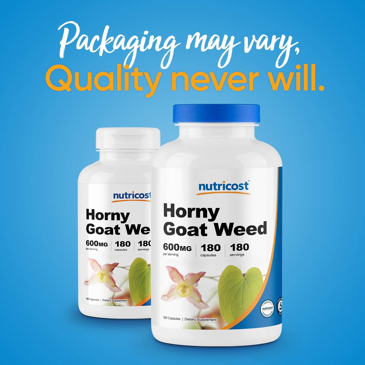 Nutricost Horny Goat Weed Extract (Epimedium) - 180 Capsules, 180 Servings, 600mg Per Capsule: Health & Personal Care