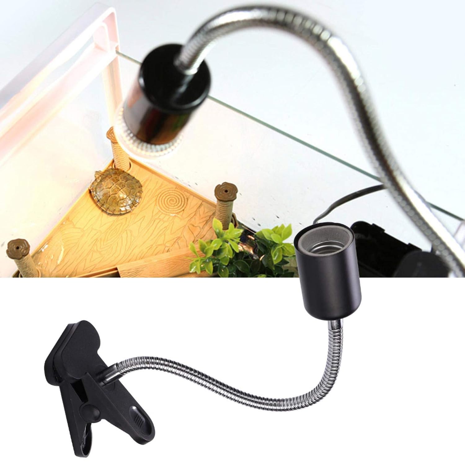 Flexible Clamp, Reptile Lamp Holder Heat Lamp, Lizard for Pet for