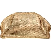 QWINEE Women's Woven Evening Bag Dumpling Clutch Purse No Strap Handbags Elegant Faux PU Leather Clutch Bag | Woven, No Strap, Elegant, Faux PU Leather