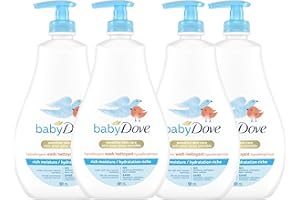 Baby Dove Tip to Toe Baby Wash for moisturized skin Rich Moisture hypoallergenic, 591ml, Pack of 4