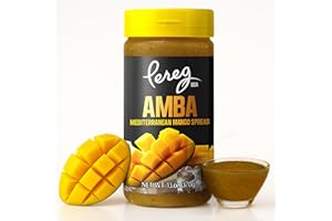 Pereg Amba, Mediterranean Mango Spread, 13 oz | Tangy & Flavorful Condiment | Vegan, Non-GMO, Gluten-Free | Pickled Mango Sauce
