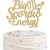 Big Scorpio Energy Cake Topper, Scorpio Birthday Cake Décor, 12 Zodiac Constellations Scorpio Birthday Party Decorations Supplies