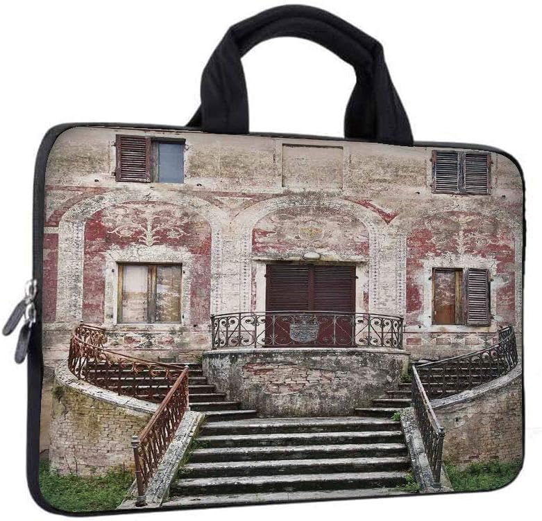 12" Neoprene Laptop Bag,Tuscan Rustic Shutter Business Briefcase Compatible with MacBook Air