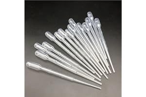 500 pcs Lab Plastic Pasteur Pipette 0.2ml 0.5ml 1ml 2ml 3ml 3ml 3ml-L 5ml Transfer Dropper School Experiment (3ml)