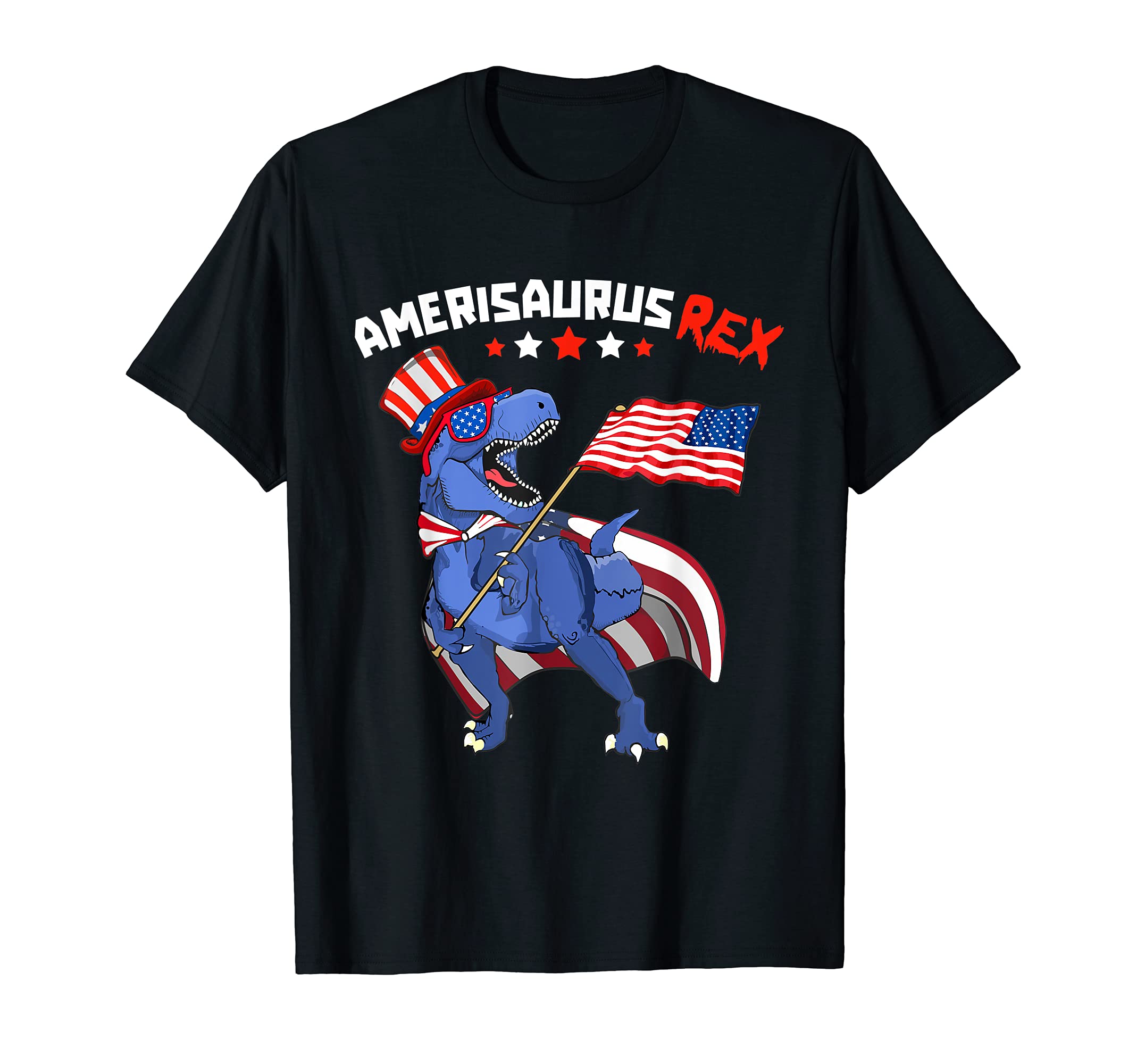 Amerisaurus T Rex 4th of July Dinosaur Patriotic American T-Shirt