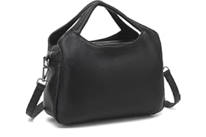 KOGTLA Genuine Leather Purses for Women, Tote Handbags with Detachable Satchel Strap, Crossbody Shoulder Top-Handle Bags