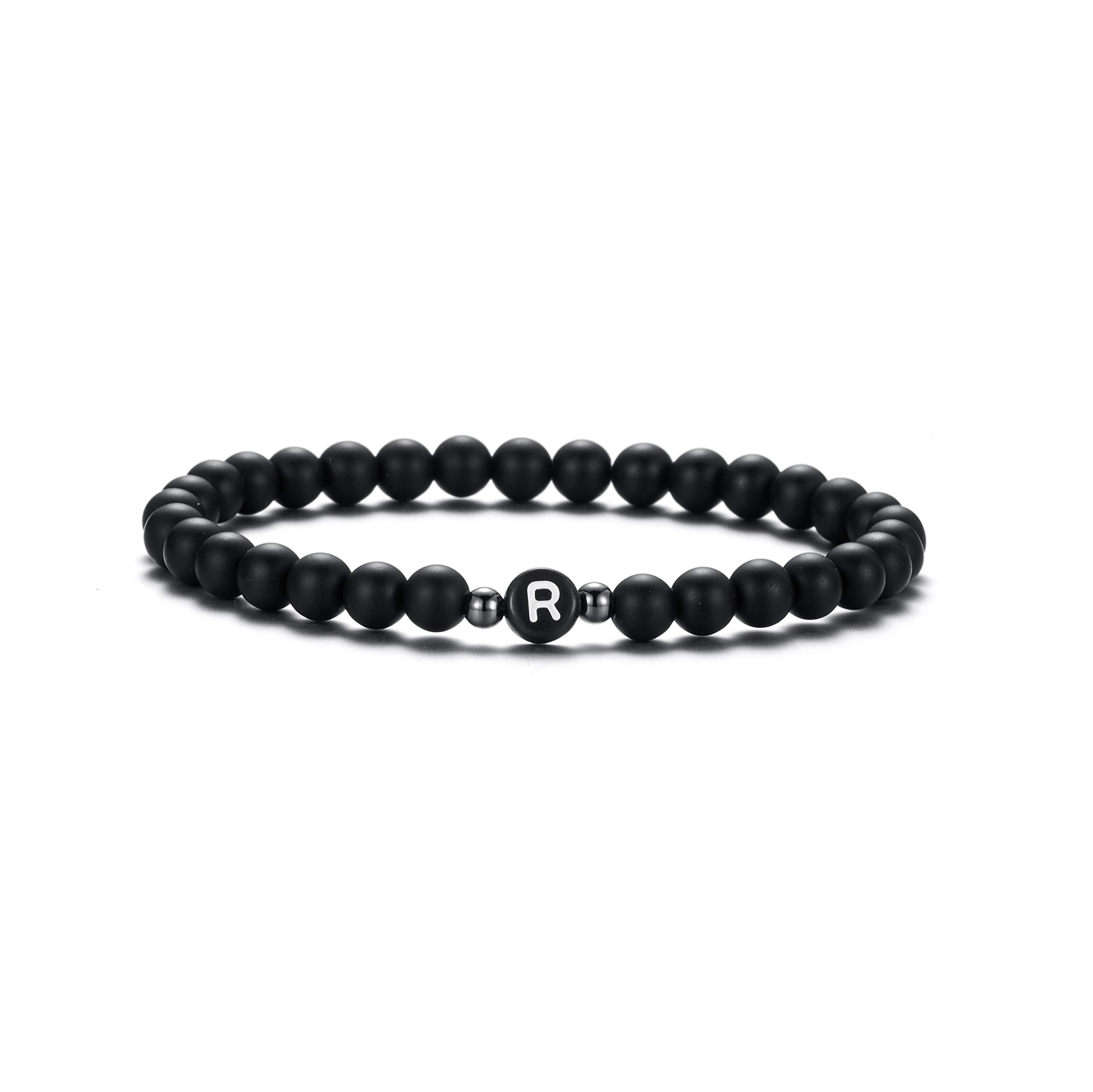 XIA YAN 6mm Black Onyx and White Howlite Handmade