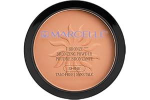 Marcelle I-Bronze Talc-Free Bronzing Powder, Natural Bronze, Natural Radiant Finish, Silky Texture, Hypoallergenic, Fragrance