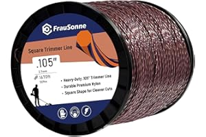 FrauSonne 105" String Trimmer Line Commercial Grade Weed Wacker Replacement String, Heavy-Duty Weed Eater String with High Cu
