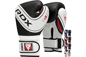 RDX Kids Boxing Gloves, 6oz 4oz Junior Training Mitts, Maya Hide Leather Ventilated Palm, Muay Thai Sparring MMA Kickboxing Fighting, Punch Bag Speed Ball Focus Pads Punching Workout