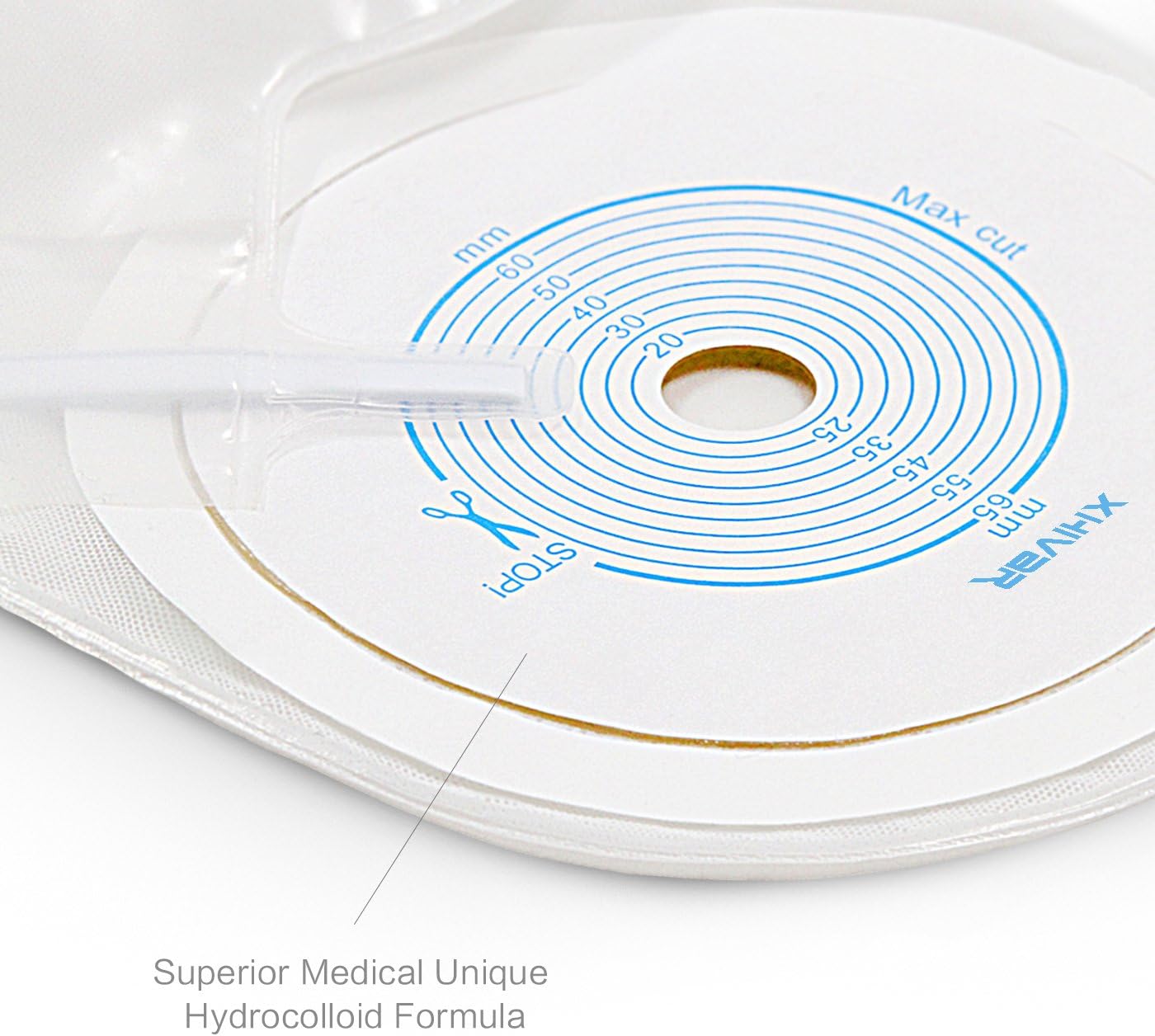 XHIVAR Ostomy Colostomy Supplies 1-Piece Premium Medicals Twist-tie Closure Ostomy Bag Colostomy Pouch One-Piece System, Box of 10: Health & Personal Care