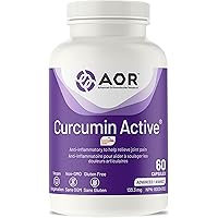 AOR Curcumin Active 133.3mg, 60 Caps 60-Day Supply - Vegan, Non-GMO and Gluten-Free - Enhanced Absorption - Joint Comfort and