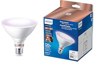 Philips Smart LED PAR38 E26 120W Outdoor Light Bulb, Dimmable Full Color and Tunable White (2200-6500K)