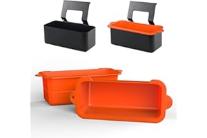 URMONA 2 Pcs Grease Cup Liners for Blackstone 36 28 22 17 Inch Griddle, Reusable Silicone Grease Catcher for Blackstone, Food Grade Silicone Griddle Accessories for Blackstone, 400°F(Orange)