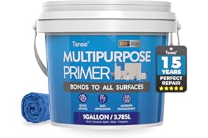 TENEE 1 Gallon Liquid Rubber Multi-Purpose Primer, EPDM & TPO Primer with Gloves, Water-Based Elastomeric Roof Coating for Outdoor, High-Adhesion Bonding RV Roof Coating for Concrete, Deck, Wood, Metal
