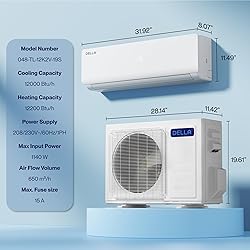 DELLA 12000 BTU Mini Split Air Conditioner Work