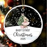 Baby Girl First Christmas Ornaments 2025, Gifts for Baby's First Christmas, New Dad Mom Gifts