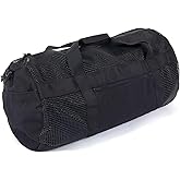 Heavy Duty Large Diving Gear Mesh Bag, Scuba and Snorkeling Gear Mesh Duffle Bag, Large Mesh Travel Duffel Bag, Mesh Beach Bag (With Pocket, 30-inch)