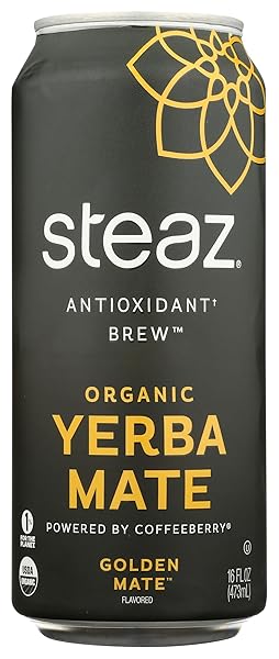 STEAZ ORGANIC GOLDEN MATE YERBA MATE, 16 FZ