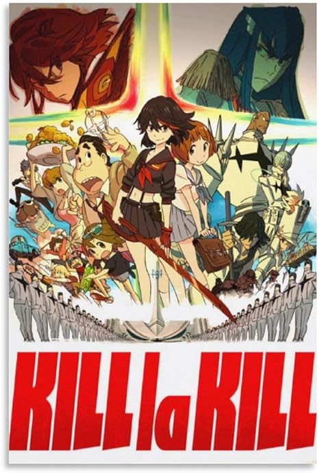 Amazon Co Jp キルラキルマンガアニメキャンバスアートポスターアニメファン寝室リビングルームオフィス壁装飾ポスター家の装飾24 16インチ 60 40cm ホーム キッチン