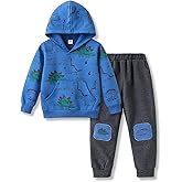 Vitalique Toddler Baby Boy Clothing Sets Little Dinosaur Printed Hoodies & Pants Kids 2pcs Outfits 2025