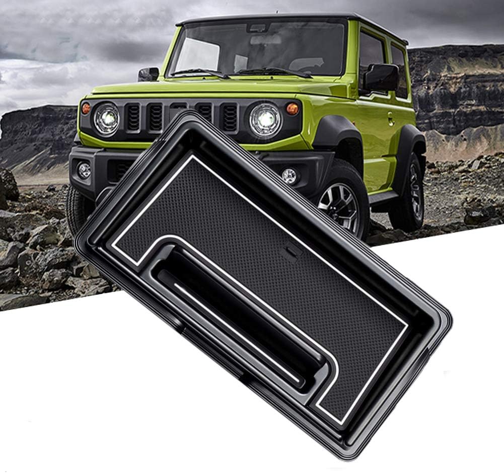 LFOTPP Jimny Sierra JB64 JB74 Car Dashboard Storage Box Organiser, Phone Holder Centre Console Organiser (White)