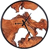 Amazon.com: AmoyJebit Handcrafted Wooden Wall Clock - Silent Non ...