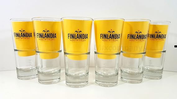 Finlandia Gläser-Set - 6x Vodka Gläser 2/4cl geeicht