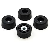 4 Large Tall Round Rubber Feet Bumpers - .625 H X 1.250 D - Made in USA -Heavy Duty, Non Marking, Perfect for Furniture, Tabl