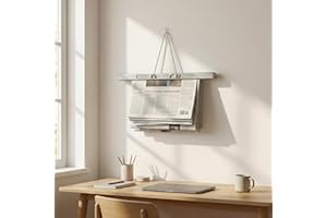 lcocove Aluminum Alloy Newspapers Holders Wall Hanging Clips Storage Clips Study Newspaper Rack