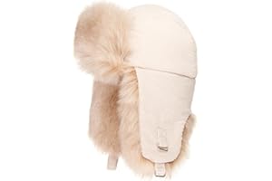 Futrzane Corduroy Trapper Hat - Womens Winter Hats with Ear Flaps - Russian Hat