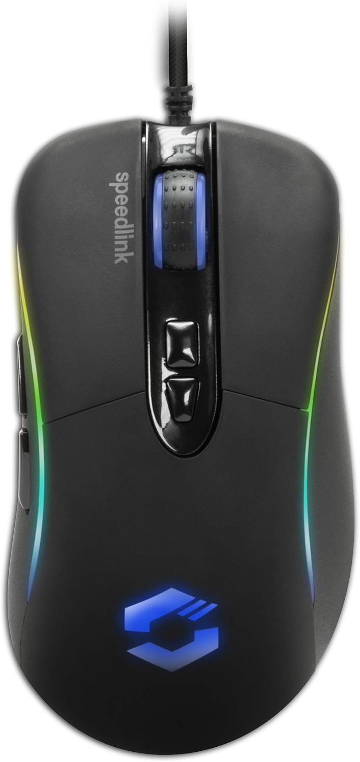 Speedlink Sicanos RGB Gaming Mouse, 10000 Dpi, Black, (SL-680013-BK)