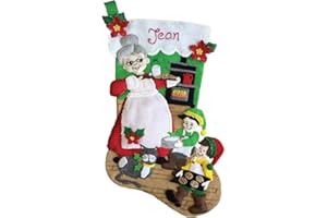 MERRYSTOCKINGS Mrs Claus 18" Felt Christmas Stocking Kit