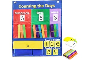 Godery Place Value Charts & Counting Caddie Pocket Chart for Classroom (Hundreds, Tens, Ones)