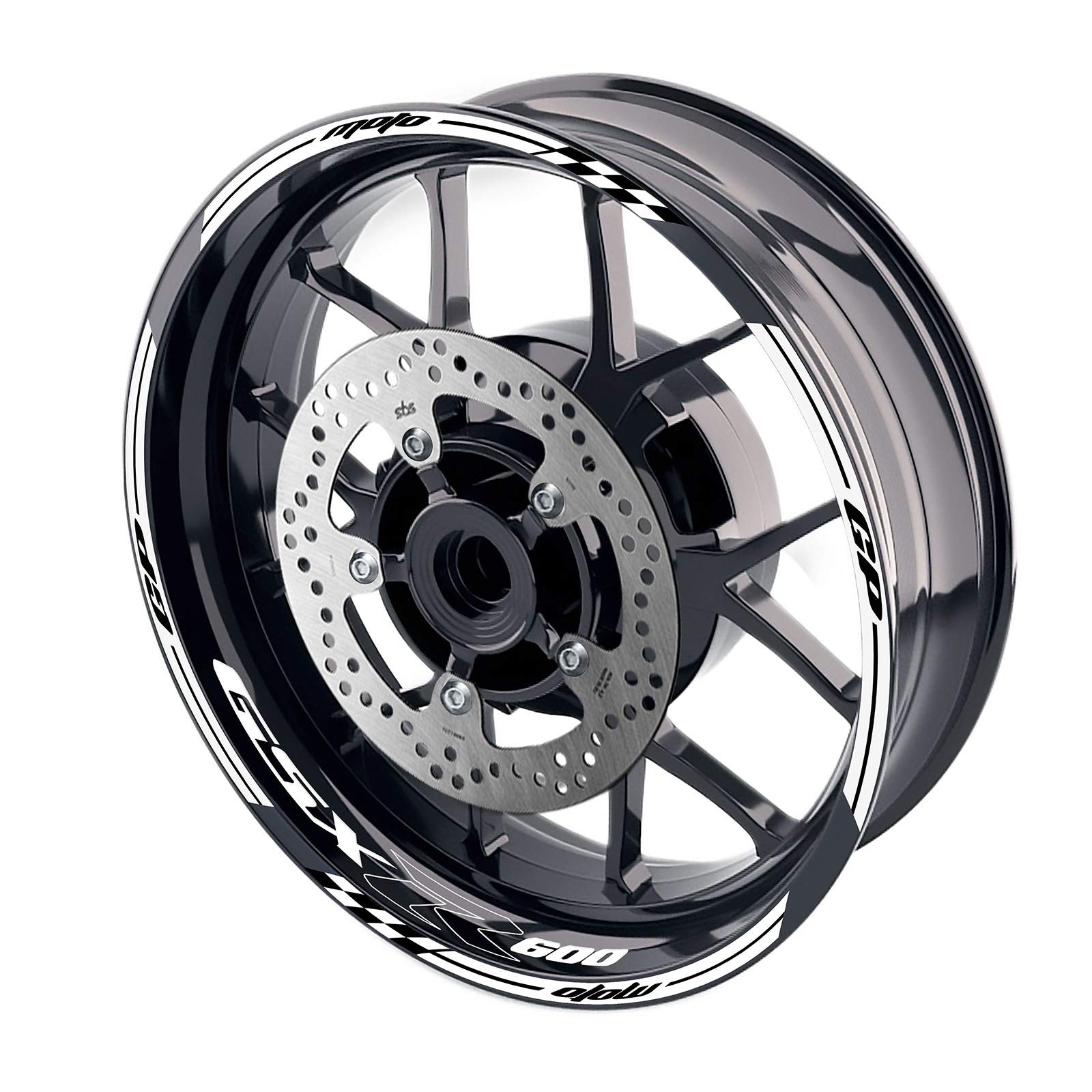 MC MOTOPARTS 17 inch Wheel Rim Stickers Decals Tape