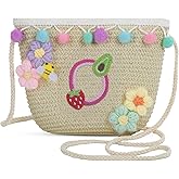 Letter Small Woven Straw Summer Beach Tote Bag for Women 2025,Woven Straw Beach Purse Shoulder Crossbody Bag for Women 2025