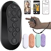 ZTYTO Wireless Remote Controller Compatible with iOS/Android Bluetooth Remote Control for TikTok Scrolling Ideal for Camera/Video Recording/Kindle App (Black)