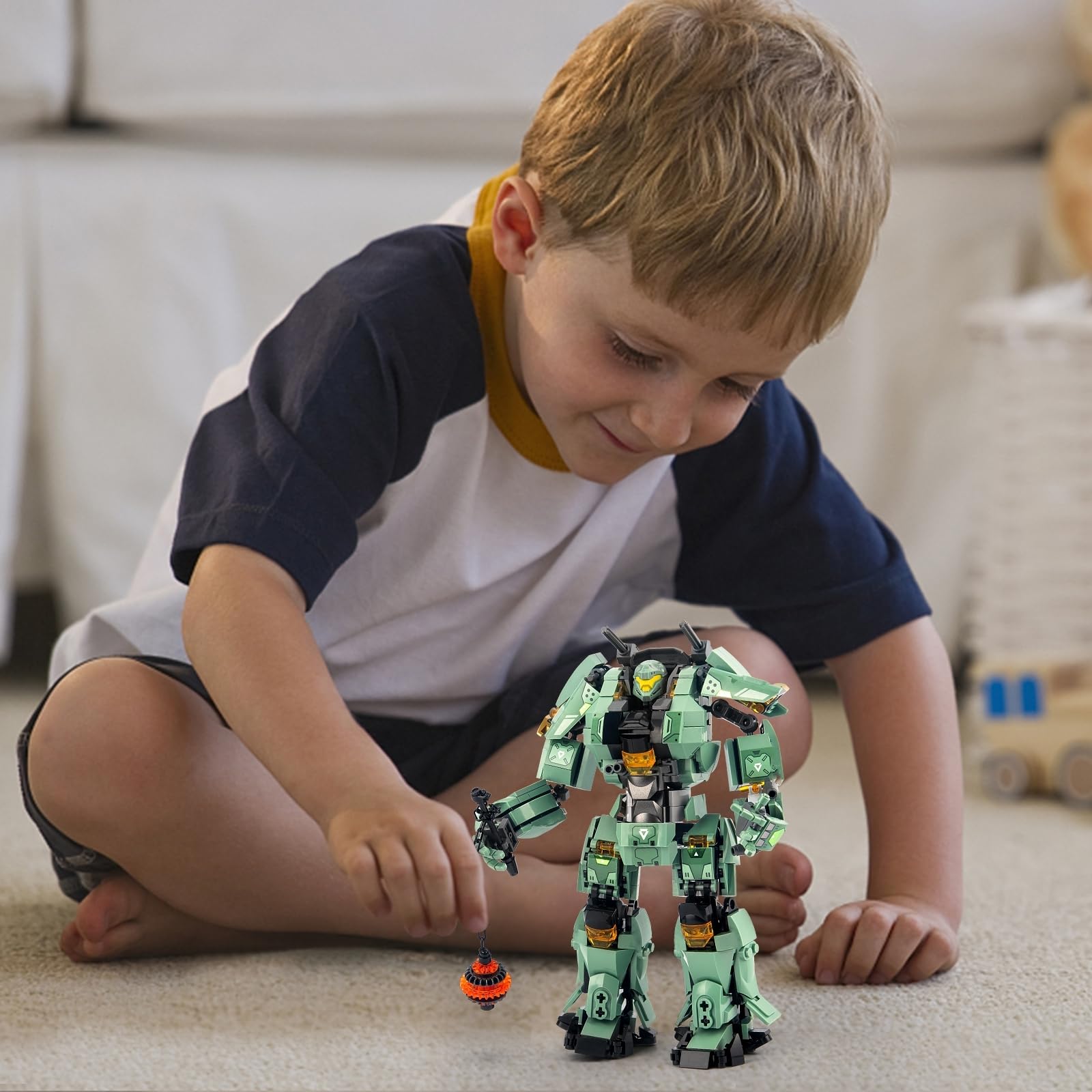 HIGH GODO Transforming Mech Robot Building Blocks Set,Destroy Warrior City Action Mech Model Building Kit, 542 Pieces Cool Robots Toys Gift for Adults and Teens 14+