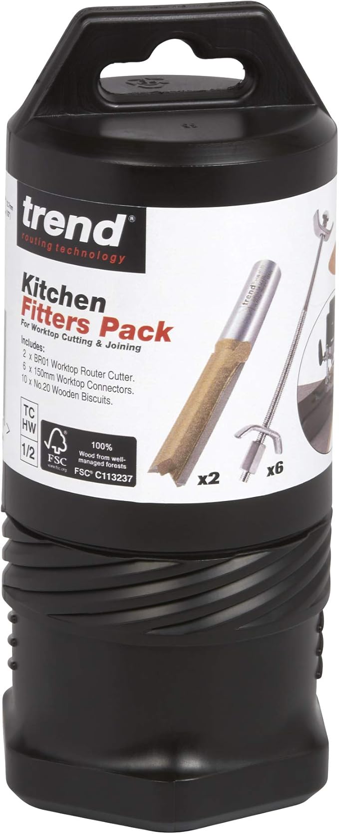 Trend BR/KFP/1 Kitchen Fitters Pack c/w Connecting Bolts & 2 1/2