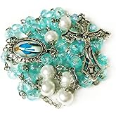 Our Lady of Grace Luminous Rosary Beads Catholic for Women - Catholic Gifts - Rosary Necklace for Women
