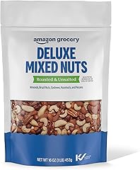 Amazon Grocery, Deluxe Mixed Nuts, Roasted & Unsalted, 16 Oz
