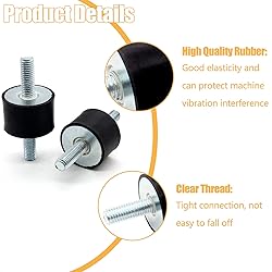 Kyuionty 4 Pack M6 Rubber Isolator Mounts, Double