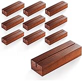 Tidita 10 pcs Acacia Wood Place Card Holder - Wooden Acrylic Sign Holder Table Decor - Picture Display Stands, Centerpieces Table Number Signs for Shop Cafe Holiday Decoration Wedding Party Events