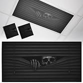 2 Pack Fluorescent Light Cover for Classroom Ceiling, Halloween Skeleton Hand Magnetic Magnetic Light Cover Filters, Black Horror Skull Peeking Lights Covers for Office School Drop Lamp Ceiling 4x2 ft