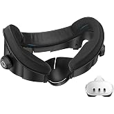 AMVR FC4A Newly Facial Interface, Face Pad with Ventilation-Design, Compatible with Meta/Oculus Quest 3 Accessories, for Halo Head Strap (NOT Compatible with Quest 3S)
