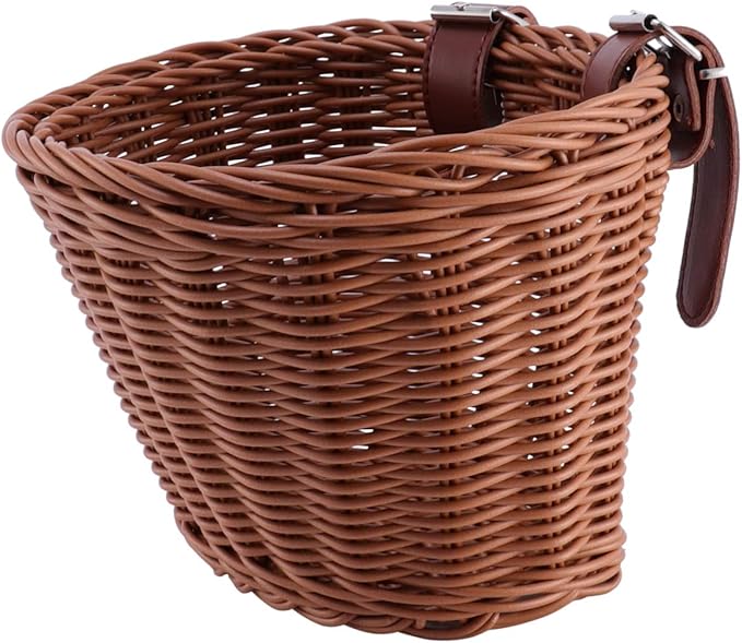 VOSAREA Children Bike Basket Plastic Front Handlebar Bicycle Baskets