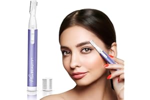 PLUM BEAUTY Facial Hair Trimmer for Women, Face Trimmer Remover Device, Flawless Facial Hair Removal Women, Womens Mustache Shaver, Micro Shaver for Nose, Eyebrow, Peach Fuzz