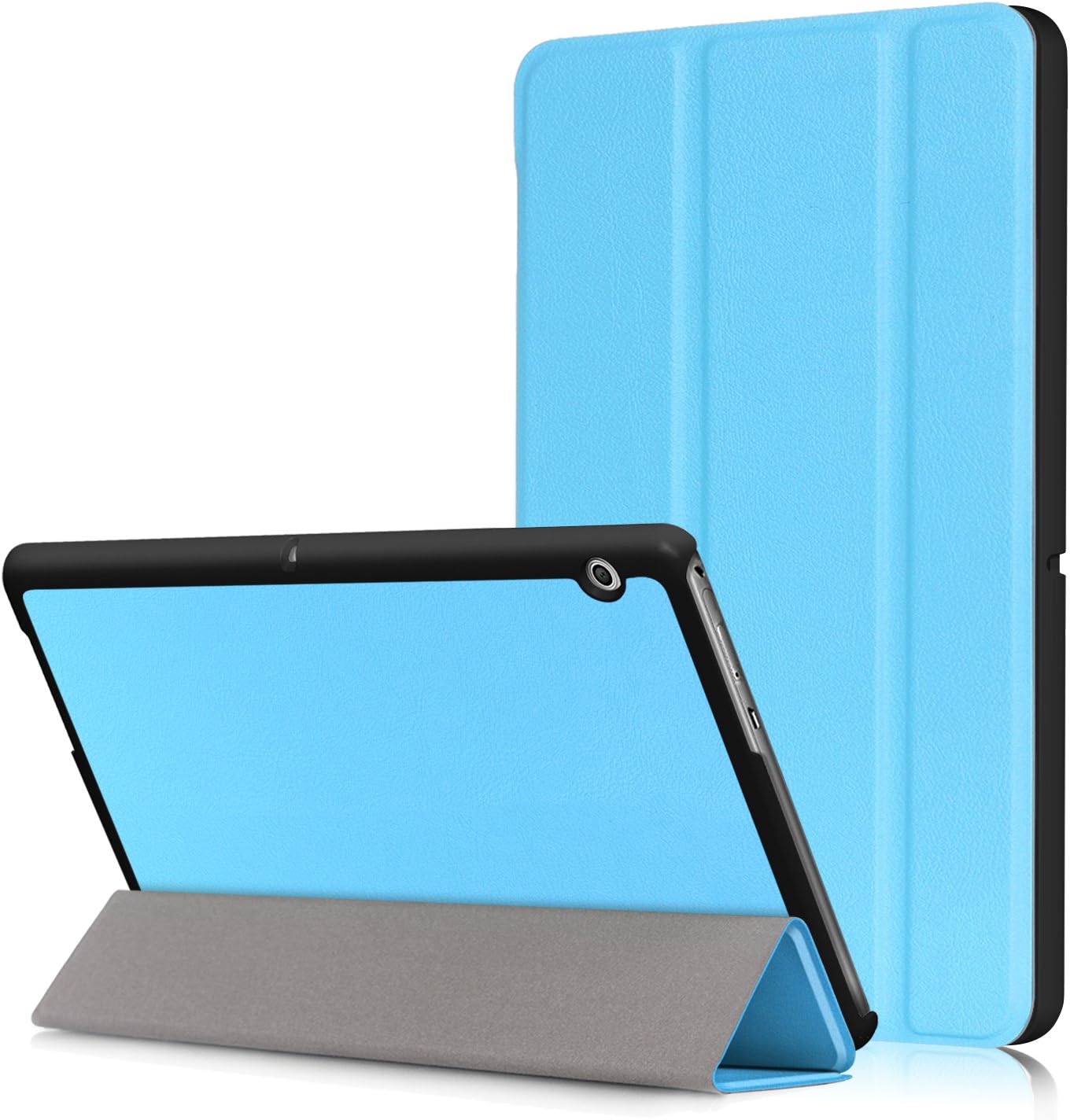 Xuanbeier Huawei MediaPad T3 10 9.6 inch PU Leather Shell Case - Ultra Slim Lightweight Standing Cover for HUAWEI T3 10 9.6 inch(Skyblue)